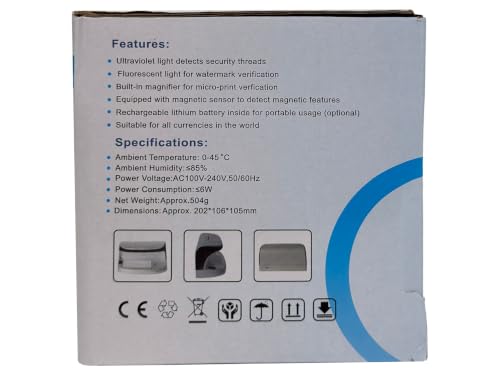 AL-11 Counterfeit Money Detector Machine with UV MG - Universal Currency Banknote Credit Card Validator