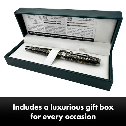 Monteverde USA Invincia Vega Rollerball Pen - Starlight Yellow, Multicolor Plated Finish, Eye-Catching Writing Instrument
