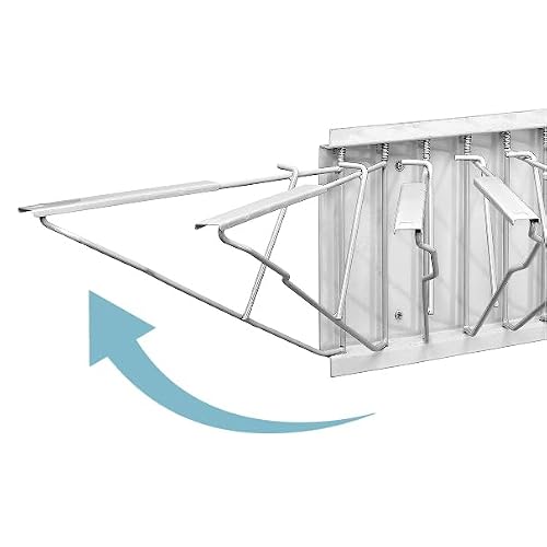 Adir Wall Mount Blueprint Rack - Blue Print Organizer, Poster Wall Mount Display, Map Storage Holder with 12 Pivot Brackets - Plan Rack for Office (Without Blueprint Clamps)