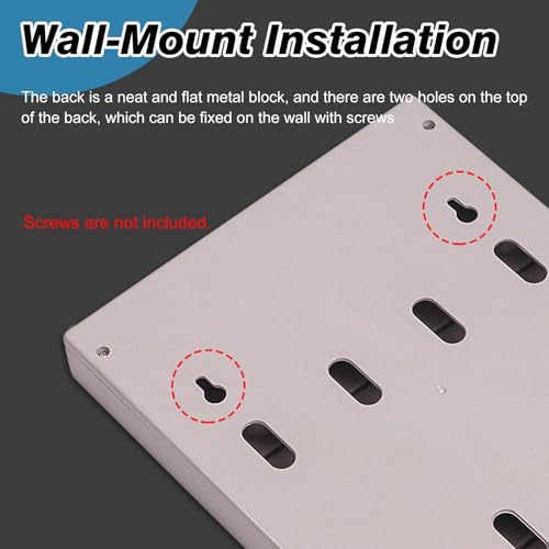 RENLXFI 24 50 Slots Time Card Organizer 2 Pack, Wall Mount Plastic Holder for Stacking and Organizing Employee Time Cards, with Numbered(2 Pack Gray,24-Pocket Slots)