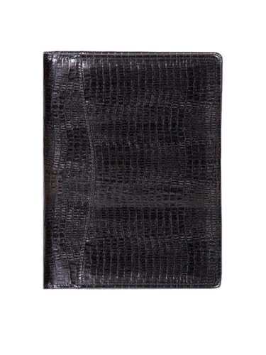 Scully Lizard Leather Ruled Journal, Black - 62