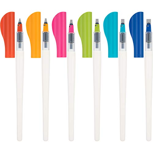 PILOT Parallel Caligraphy Pens, Assorted Point Sizes and Colors, 6 Count