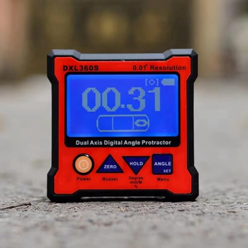 Xgsbvgdhw Dual Digital Angle Protractor Rechargeable Li-ion Battery
