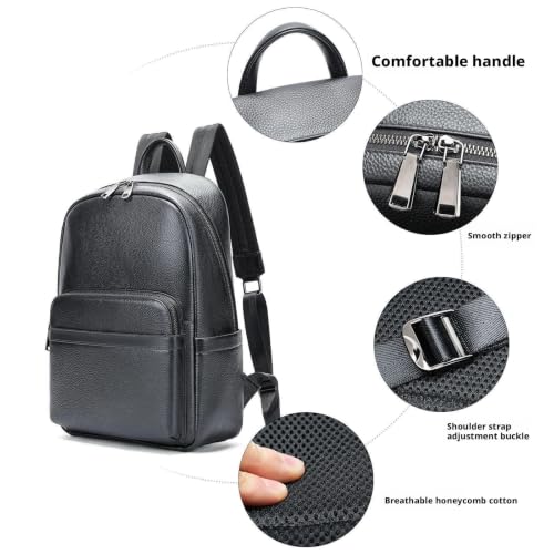 AWMGPDDBTO Briefcases for Men Men's Leather Laptop Backpack