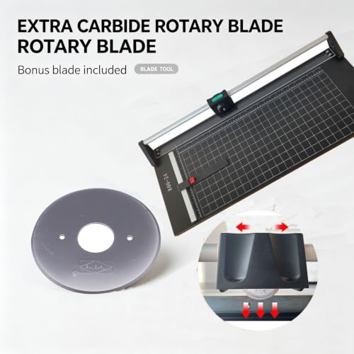 CALCA 24 Inch Precision Rotary Paper Cutter Paper Trimmer 24 inch Manual Sharp Photo Paper Trimmer and Cutters