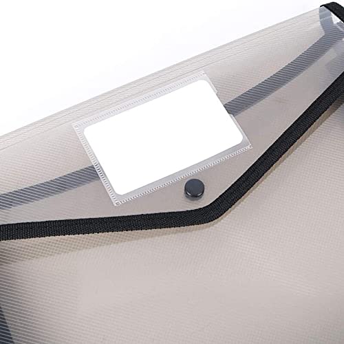 File Folder 7Pcs File Bags Storage Bags Plastic File Folder Poly Pockets Envelope Expanding File Wallet A4/Letter Size Large Document Folder with Button for School Office Supplies Expanding Files