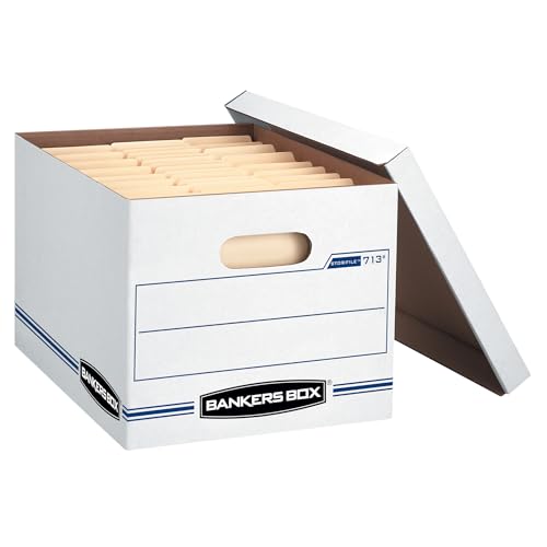 Bankers Box 20-Pack Basic-Duty File Storage Box with Lid, Letter/Legal