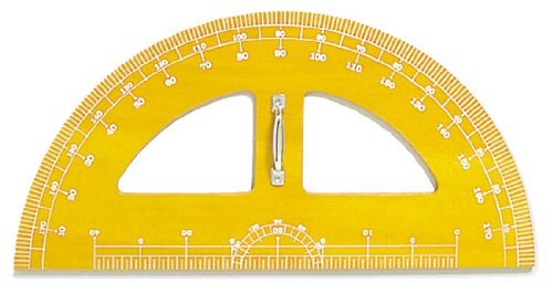 DRAPAS Teaching Supplies Wooden Protractor 11302