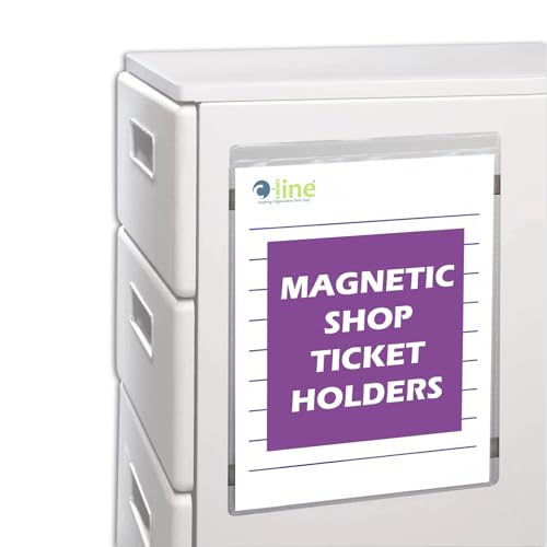 C-Line Magnetic Clear Vinyl Shop Ticket Holder, 8.5 x 11, 15/Box (83911)