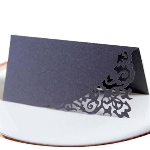 Name Tent Table Cards 200pcs Laser Cut Wedding Table Place Cards Paper Blank Seat Card Elegant Folded Number Name Card Banquet Tables(Color04)