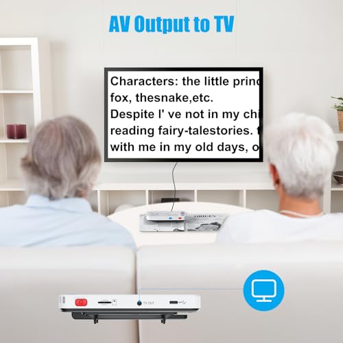 Eyoyo 5" Portable Digital Video Magnifier, 4X-32X Zoom w/Foldable Handle