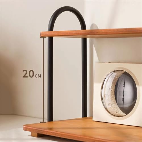 Office Bookshelf Home Tabletop Iron Small Bookshelf Double Layer Multipurpose Organizer Rack