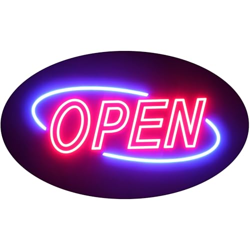 Optiva LED Open Sign for Business with Ultra-Bright Neon Look, 32 in