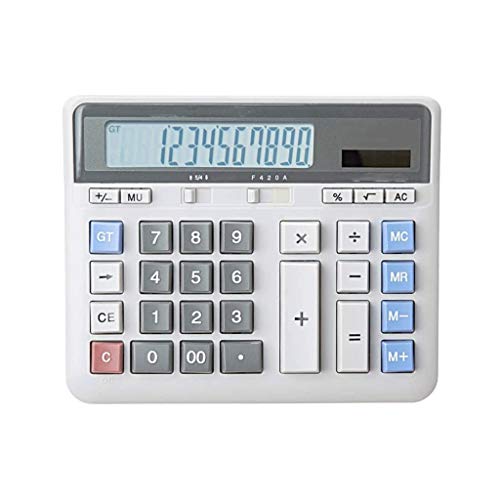 NSUQOA 12 Digit Battery Powered Handheld Electronic Business Mini Solar Basic Desktop Desk Calculators with Large LCD Display