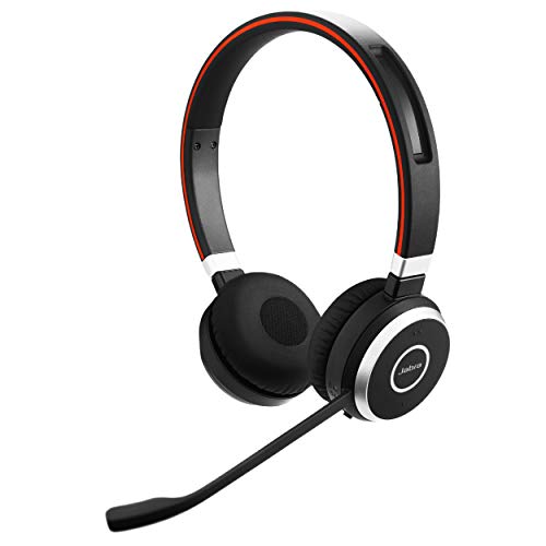 Jabra Evolve 65 UC Wireless Headset, Stereo – Includes Link 370 USB Adapter – Bluetooth Headset with Industry-Leading Wireless Performance, Passive Noise Cancellation, All Day Battery, Stereo Speaker