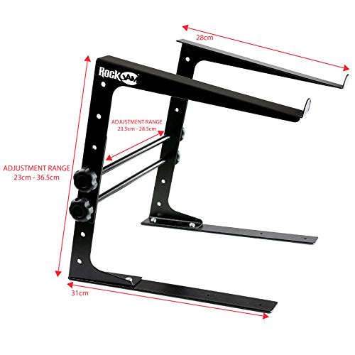 RockJam RJLP1 Adjustable DJ Laptop Stand, Anti Slip Desktop Riser