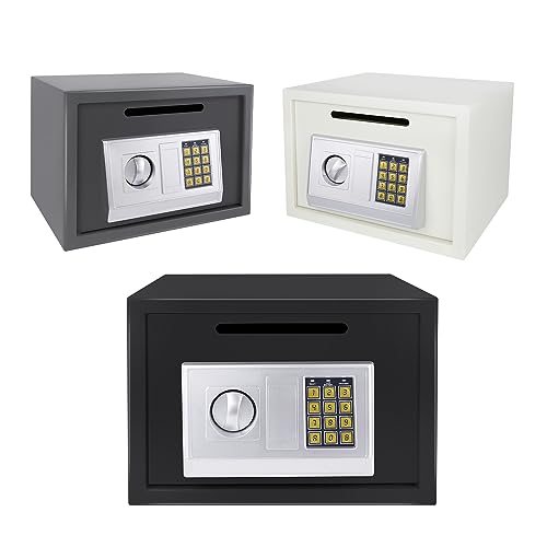 TBLOTYD Home Safe Safe Box Home Safe Fireproof Waterproof Money Box with Digital Pin Code and 2 Manual Key, for Home Hotel Office/Black/4.6L ，Black-16L