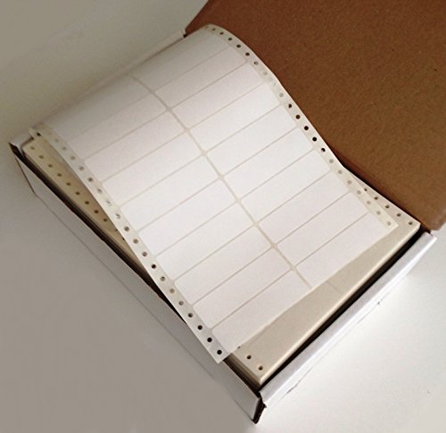 Linco 2-UP White Pinfed Continuous, Pressure-Sensitive Labels, 5 x 3 15/16, Box of 5,000