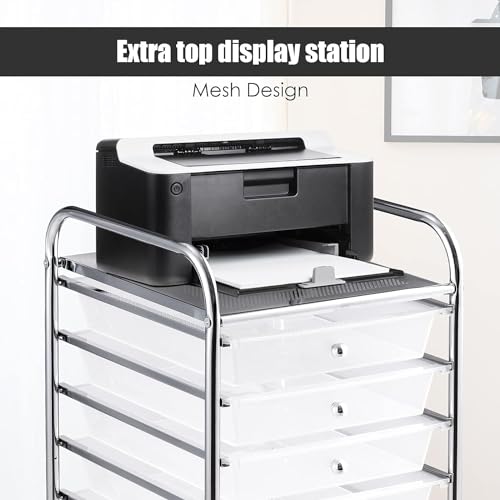 LDAILY Rolling Cart with Drawers, Classroom Storage for Teacher, School