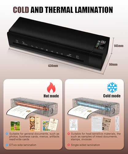 Chilino 13inch Laminator Machine, 9-in-1 Hot & Cold Laminating Machine