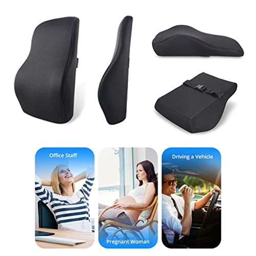 UIOLCFG Lumbar Support Pillow; Memory Foam Chair Cushion Supports Lower Back Accessories car Pillow Memory Foam