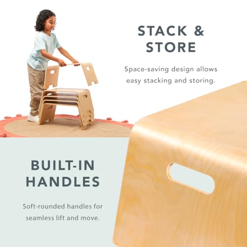 ROSSIE HOME Bentwood Floor Kids Activity Lap Desk – Natural, Custom Engraved