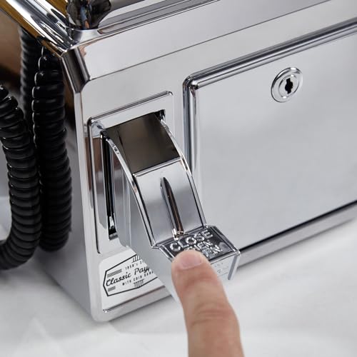 Ryan Bros. American Retro 1950's Payphone with Push Button Technology (Silver Chrome)
