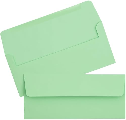 LUXPaper #10 Business Envelopes | 4 1/8" x 9 1/2" | Pastel Green | 60lb. Text | 1,000 Qty