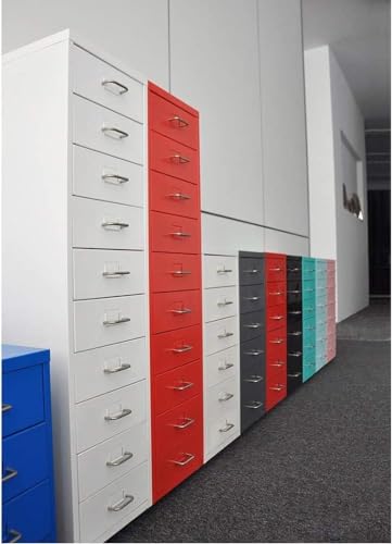 JDXQBLD Three Layer Drawer File Cabinet, Office and Household Storage Cabinet, Metal Storage Vertical File Cabinet,Noir-Three Pumping