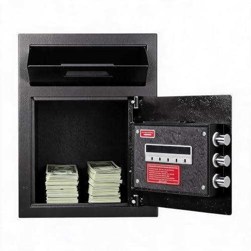 Hosslly Drop Safe Money Safe Box with Quick Deposit Slot