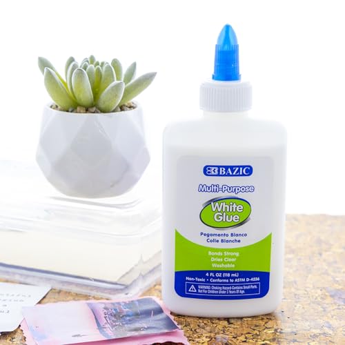 BAZIC Products Washable Multi-Purpose White Glue, 4 Fl Oz, 48-Case