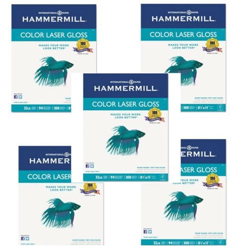 Limited Papers (TM) Hammermill Laser Gloss Bright White White 32# 8.5"x11" (16311-0) (10)