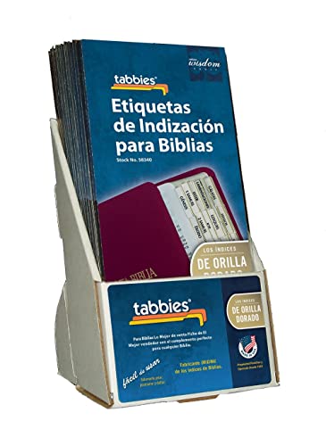 Tabbies Spanish Cath Gold Laminated Bible Tabs, 20-Pack Display, 1x1/4in