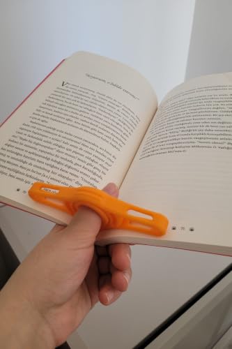 SODEF Ergonomic Book Reading Page Holder Ring - Practical Single-Handed Book Page Holder for Readers - 1 Piece - 4.7 in (4.7 in) - White
