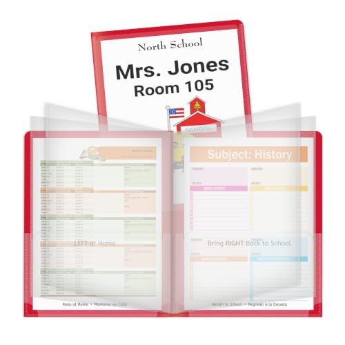 C-Line Classroom Connector Multi-Pocket School-to-Home Portfolio (32304)