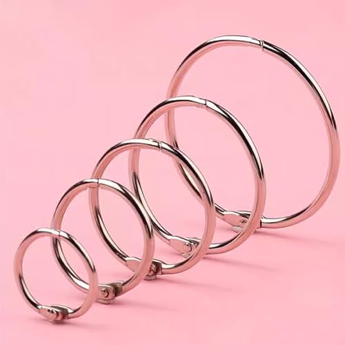 Binder Rings, Binder Rings, 30pcs Metal Book, Loose Leaf 20mm/25mm/32mm/40mm/50mm Binding Memo(20mm)
