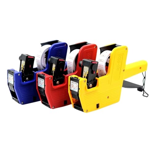 8 Digits Digital Tag Gun Handheld Label Gun+ 1 Lines Labels+ 1 Ink 5500 Marker Gun Labeller Sticker for Retail Store