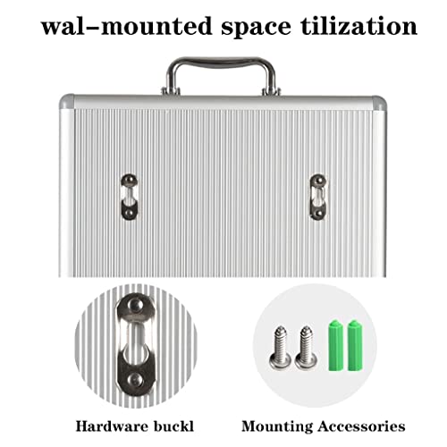 Aluminum Alloy Clear Cell Phones Storage Cabinet Pocket Chart Storage Locker Box Wall-Mounted with A Locked Can Be Carried by Hand for Office Classroom (Size : 24)