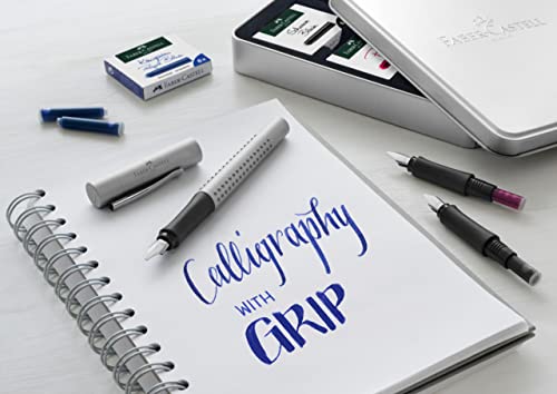 Faber-Castell Grip 2011 Calligraphy Pen Gift Set - Silver