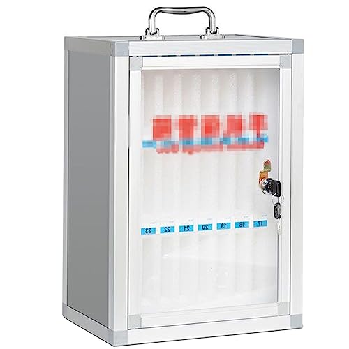 FENOKD Cell Phones Storage Cabinet 12/24/32/48/60 Slots Aluminum Alloy Cell Phones Holder Storage Box Mobile Phones Desktop Organizer Wall-Mounted Pocket Chart Storage，24