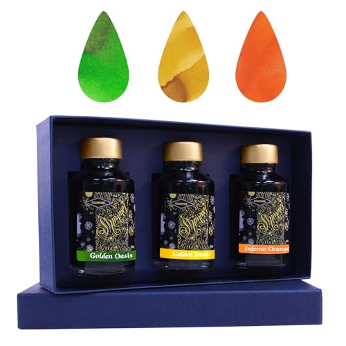 Diamine Christmas Colletion Ink Bottles 50ml with Sparkly Shimmer/Glitter Ink - Perfect Gift for Colleagues, Family & Friends Stationery Lovers! (Summer Collection)