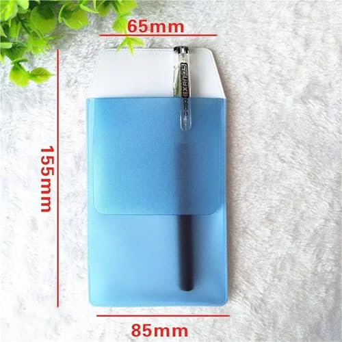 Superhao Pocket Protector 4 PCS Colorful Card Pocket Purses Gel Pen Protector Bag Leak-Proof Pouch For Medical Workers Doctors Nurses for Hospital School Office(SKY BLUE)