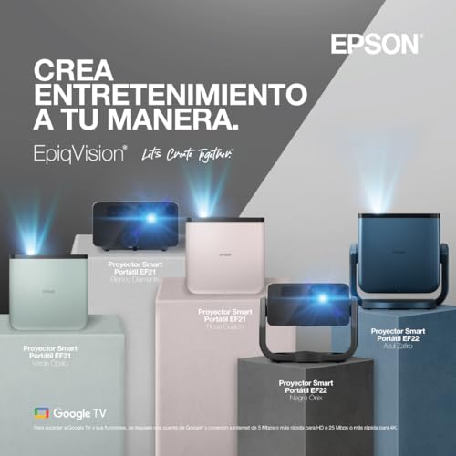Epson EF21 3LCD Portable Projector - 16:9 - Opal Green
