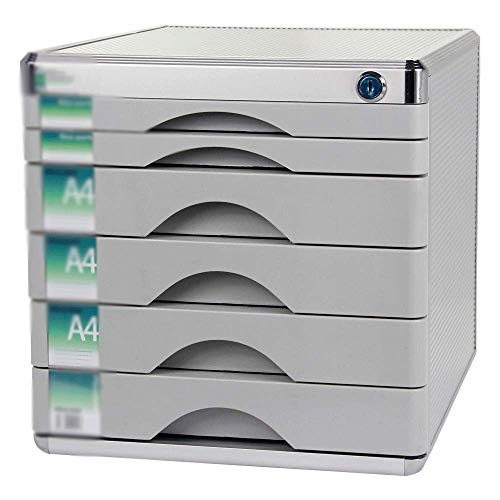 AFPSDLFJDLS File Manager- Multi-Layer File Cabinets Storage Box Desktop Drawer Confidential Data Cabinet with Lock， Office Supplies Organizer