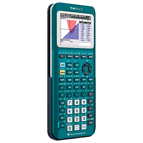 TI-84 Plus CE Graphing Calculator Texas Instruments, Teal (Metallic)
