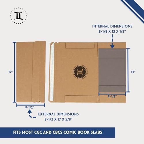 Gemini Graded Comic Book Mailers - Heavy Duty (8.125x13x.5 Inches, 50-Pack)