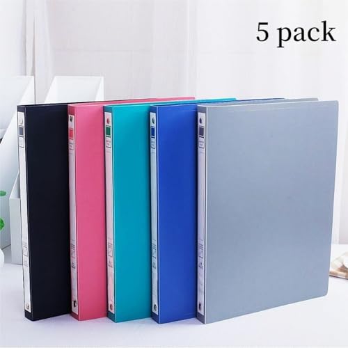 folders 5 Pack A4 Round Ring Binder, Paper Binder