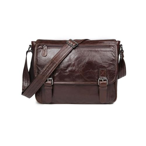 STBTOO Men's Leather Large Messenger Shoulder Bags Laptop Bags Luggage Bags Briefcases Crossbody Bags