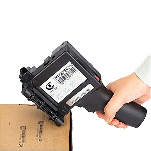 Handheld Inkjet Printer ，Light and Portable, Easy Operation, Portable Inkjet Printing Printer with Touch Screen. Print Trademark,Logo,Graphic,Date Coder,Label etc (Solvent Ink（Black)