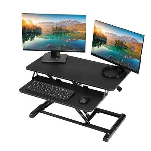 TechOrbits Black 32 in Standing Desk Converter, OF-S05-1